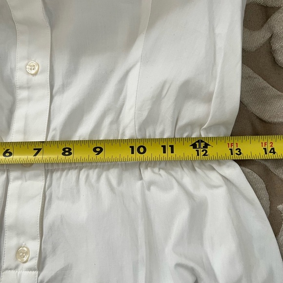 Fiorucci White button down elastic waist romper size 40 IT/4 US NWT Cotton - Picture 6 of 11